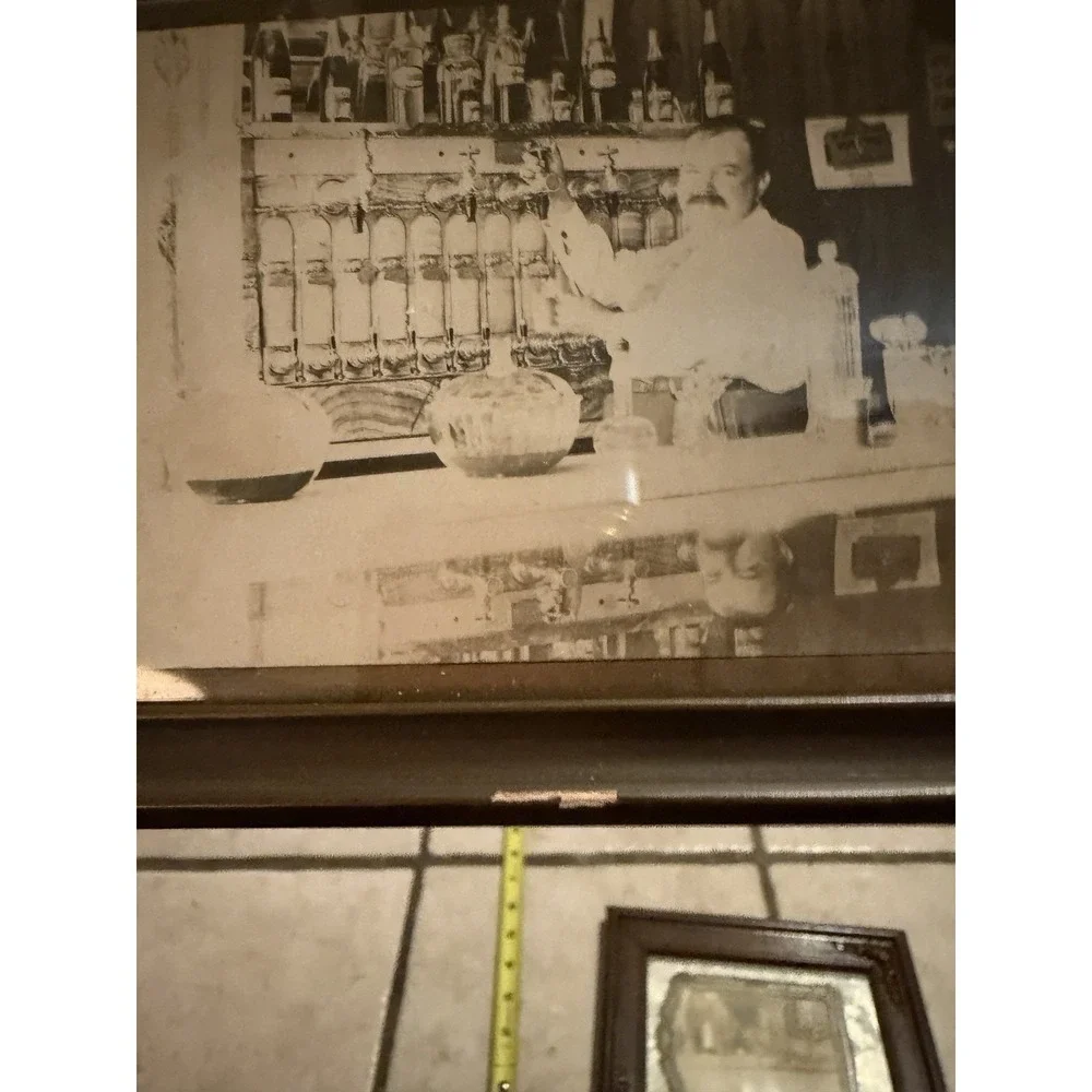Set Of Two Vintage Picture Frames With Old Western/horse Buggy /bar Pictures